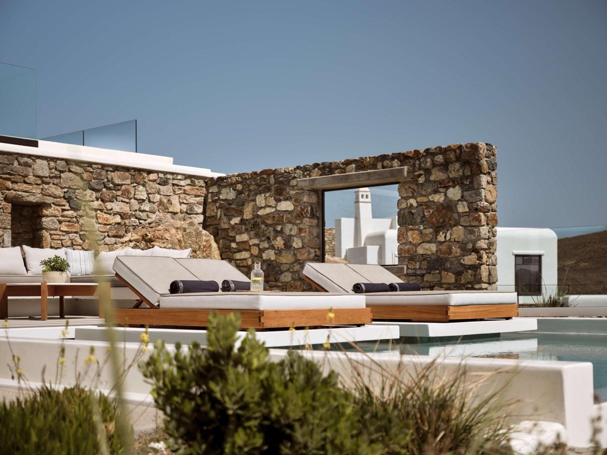 Hotel Semeli Coast Mykonos Curio Collection By Hilton à Merchia Beach Extérieur photo