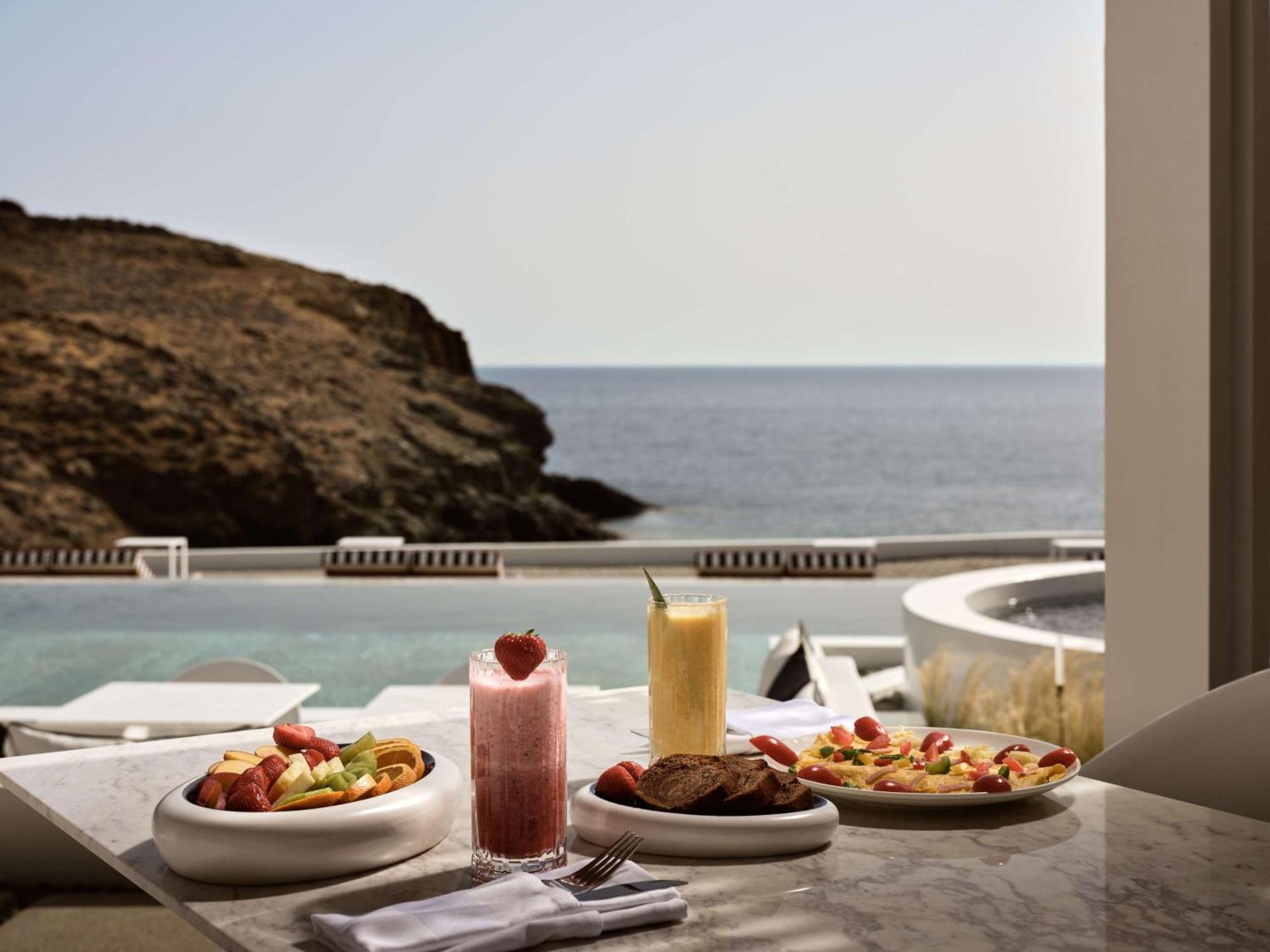 Hotel Semeli Coast Mykonos Curio Collection By Hilton à Merchia Beach Extérieur photo