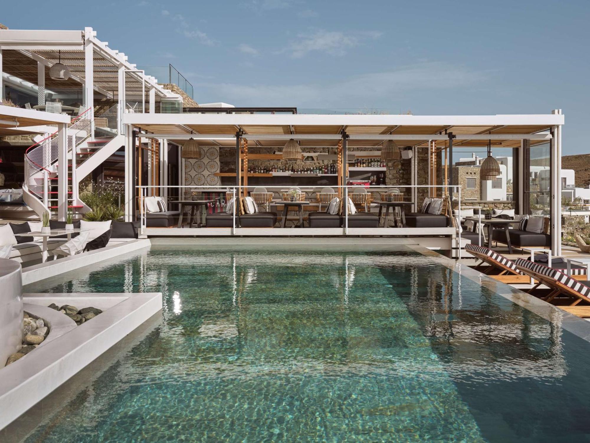Hotel Semeli Coast Mykonos Curio Collection By Hilton à Merchia Beach Extérieur photo